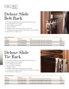 Richelieu Catalog Library - Sidelines closet accessories brochure
 - page 10