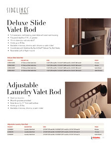 Richelieu Catalog Library - Sidelines closet accessories brochure
 - page 13