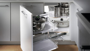 Corner Cabinet Storage Systems in Kitchen