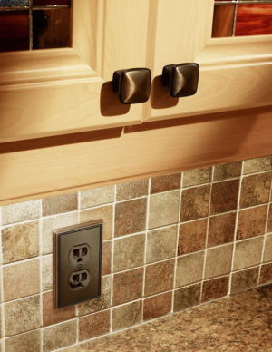 Contemporary Switch plate for two Receptacles