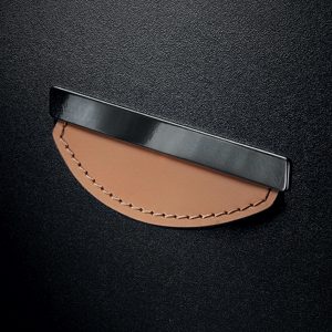 Contemporary Leather and Metal Recessed Pull - MN2467Z