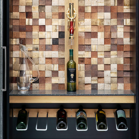 Made from recycled oak wine barrels, these panels are a fabulous way to add a unique touch to your design, and sure to impress all wine lovers