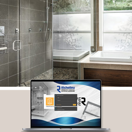 Montrez vos aptitudes grâce au Constructeur de douches de Richelieu, un programme pour contrôler librement la conception d'enceintes de douches en verre personnalisées.