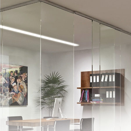 Glass partitions and walls look great in commercial and residential settings.