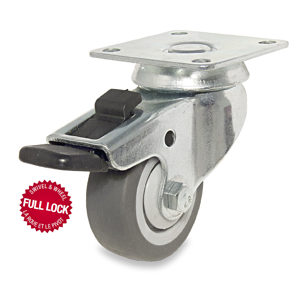 Richelieu Vintage Single Swivel Wheel Caster - Rustic Brass - Aluminum -  5-in H x 4-in Wheel dia BP81000201AB90